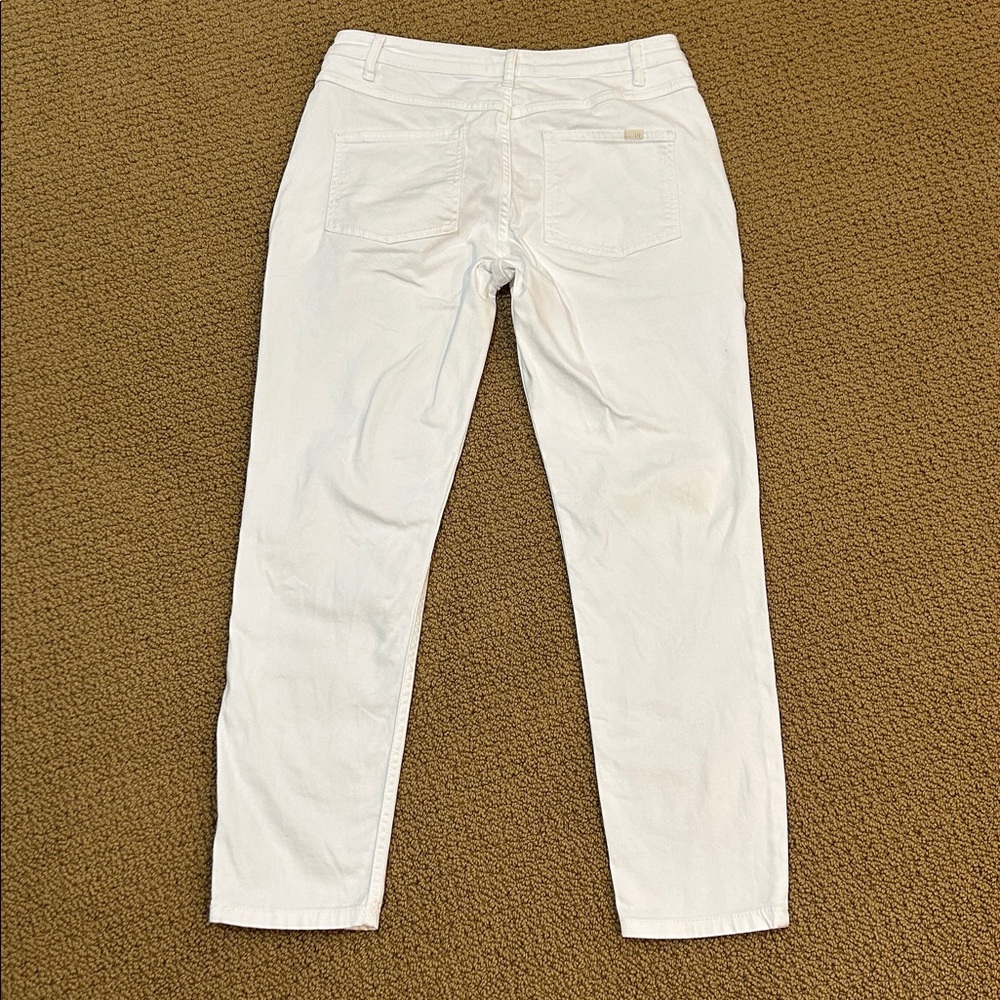 Maje Poesie High Rise Slim Tapered Leg White Jeans size 30 - Picture 2 of 16